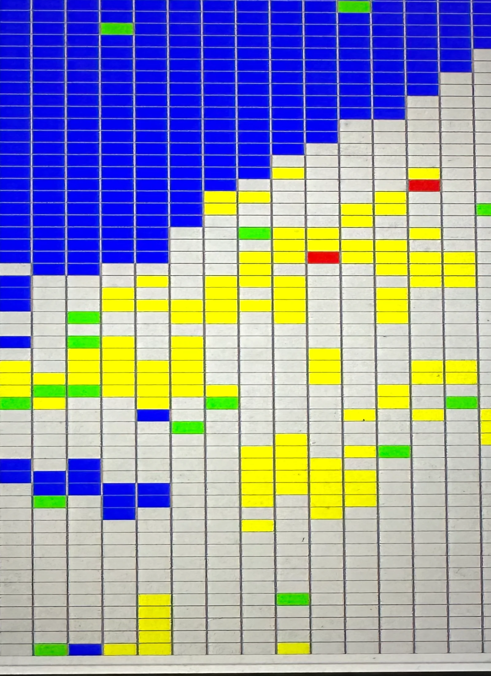 Low-resolution color scan captured by the LEGO robot