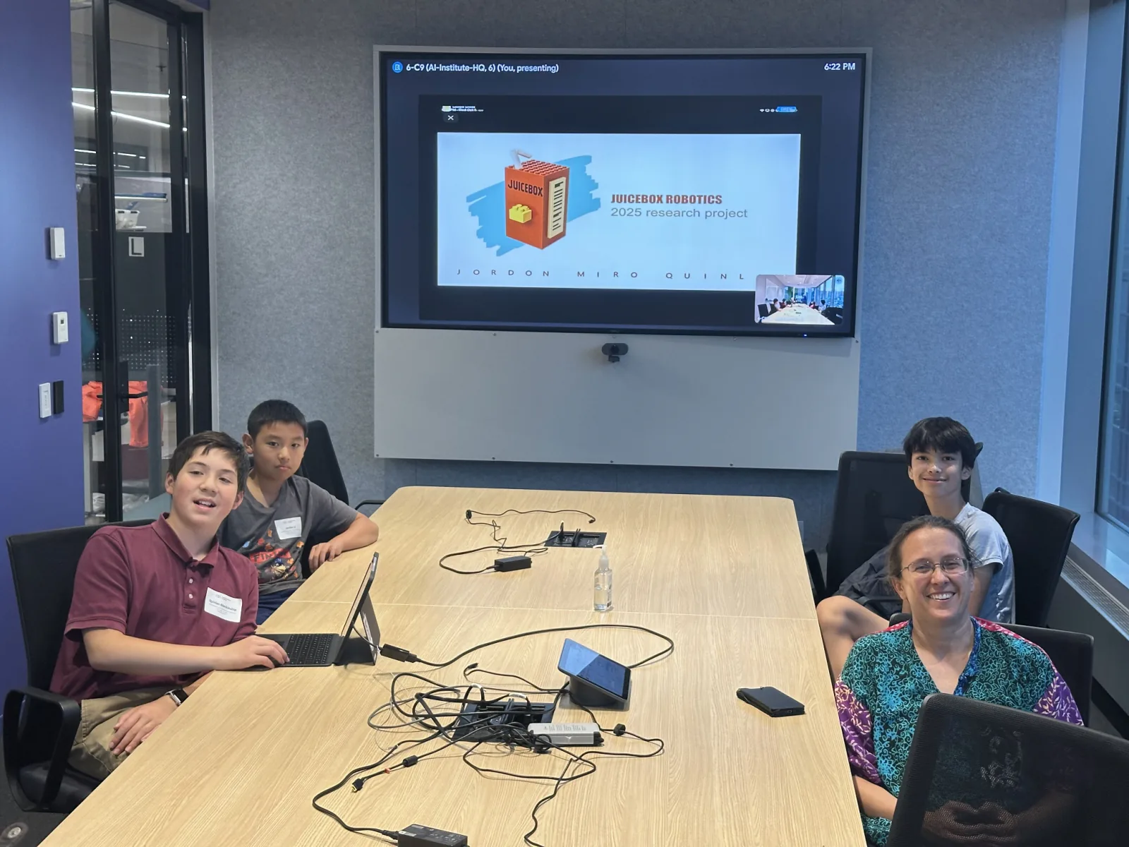 The team visiting the Robotics and AI Institute